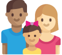 Iconos de una familia que necesita ayuda a domicilio nos adaptamos a tus necesidades para el servicio de ayudas a domicilio